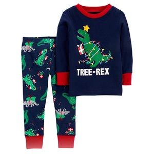 Carter’s “Tree Rex” Snug Fit Cotton Christmas Holiday Pajamas